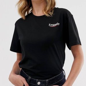 Weekday Black T-Shirt size M